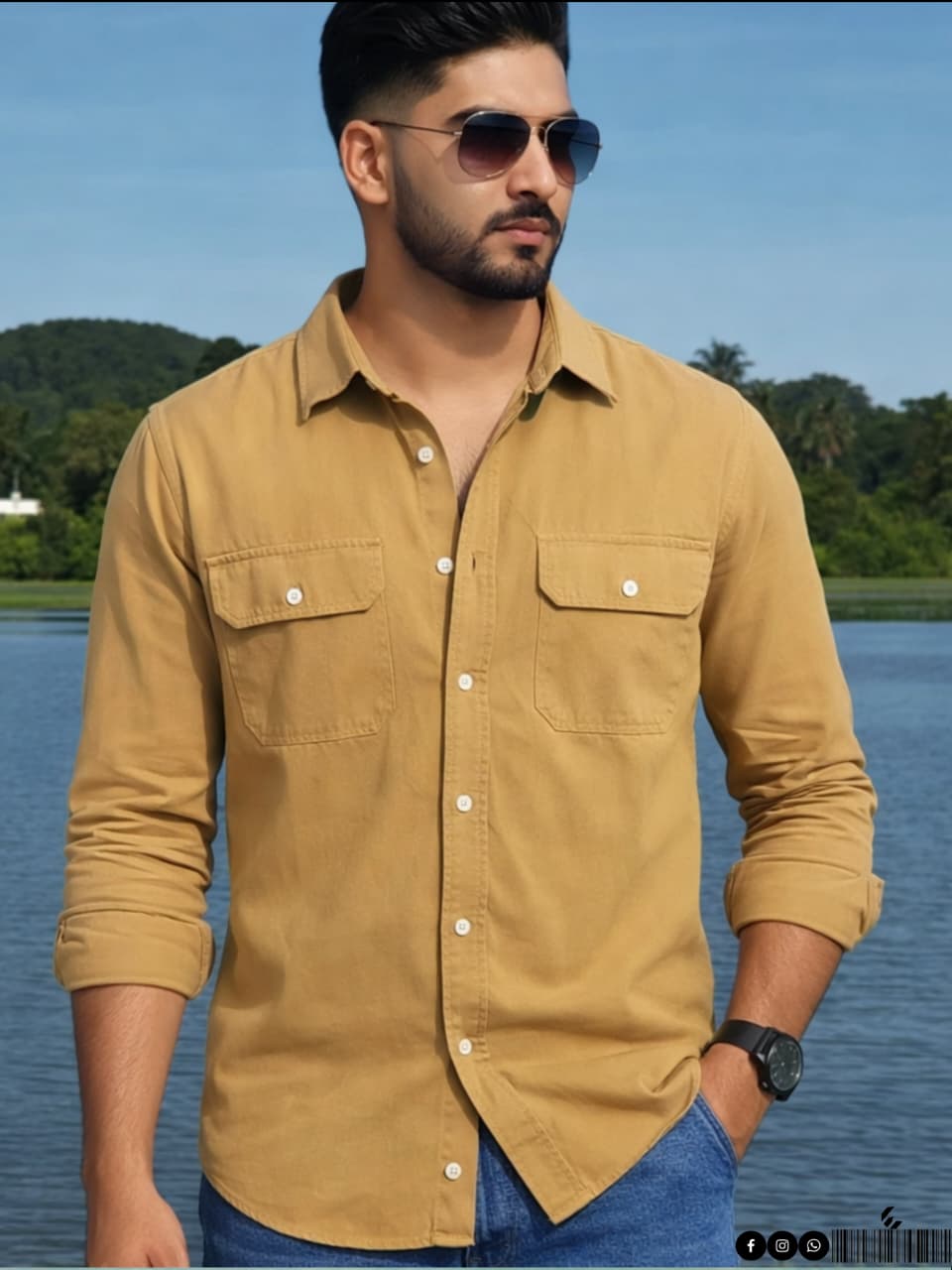 Mens Premium Double Pocket Shirt