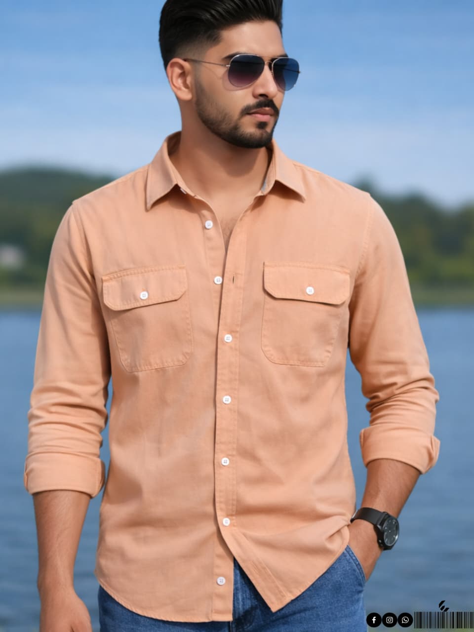 Mens Premium Double Pocket Shirt