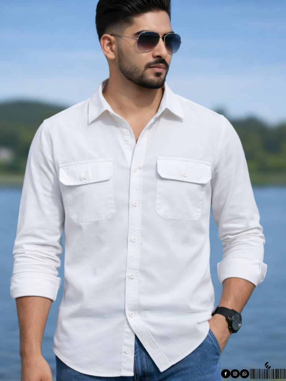 Mens Premium Double Pocket Shirt