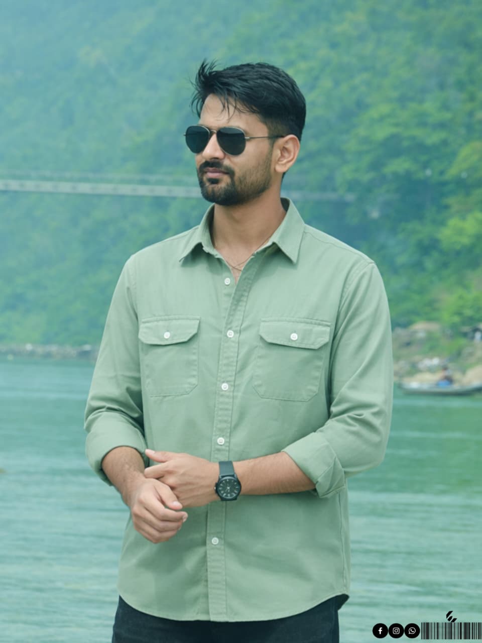 Mens Premium Double Pocket Shirt