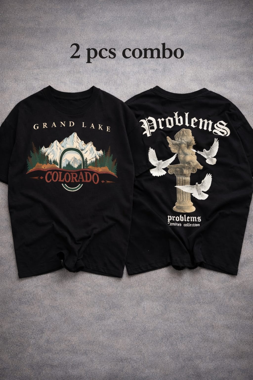 Mens Premium Drop-Shoulder Combo